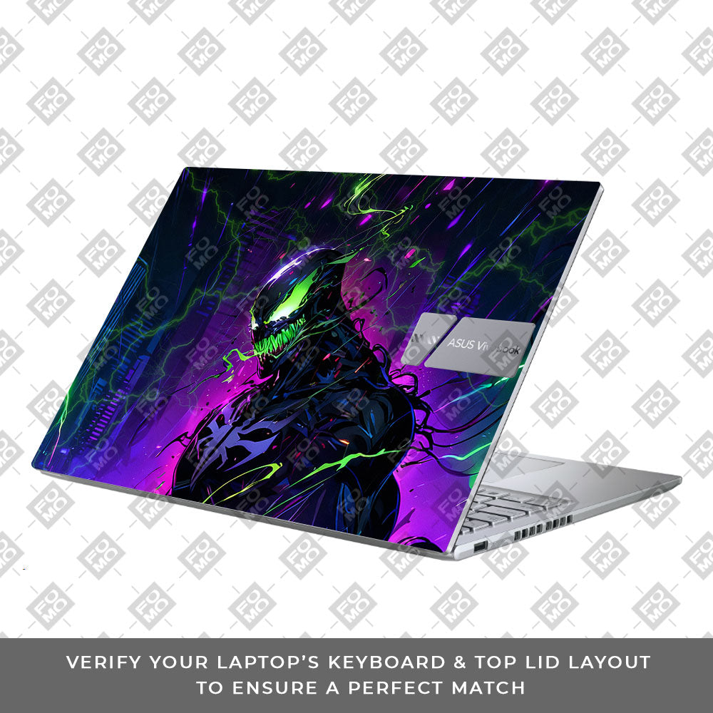 Venom Chaos Surge Asus Vivobook X1605ZA 3D Laptop Skin