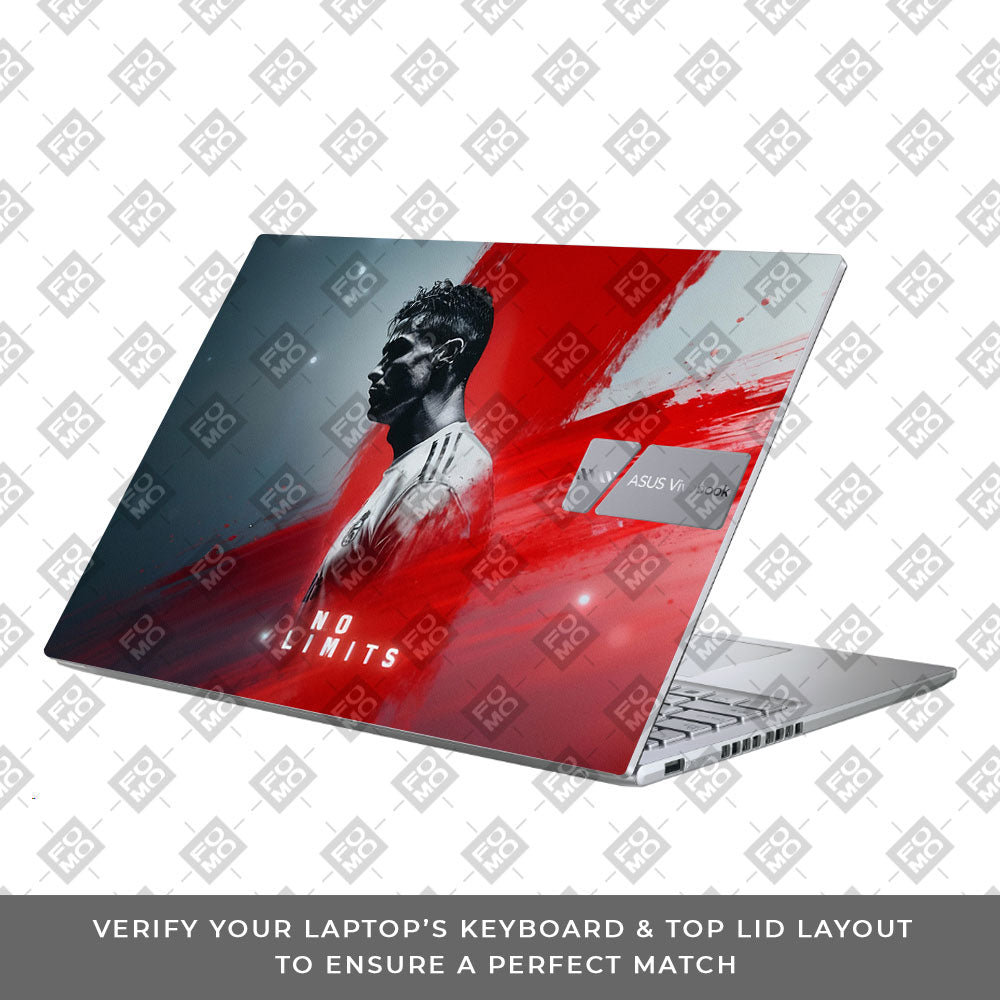 No Limits Ronaldo Spirit Asus Vivobook X1605ZA Laptop Skin