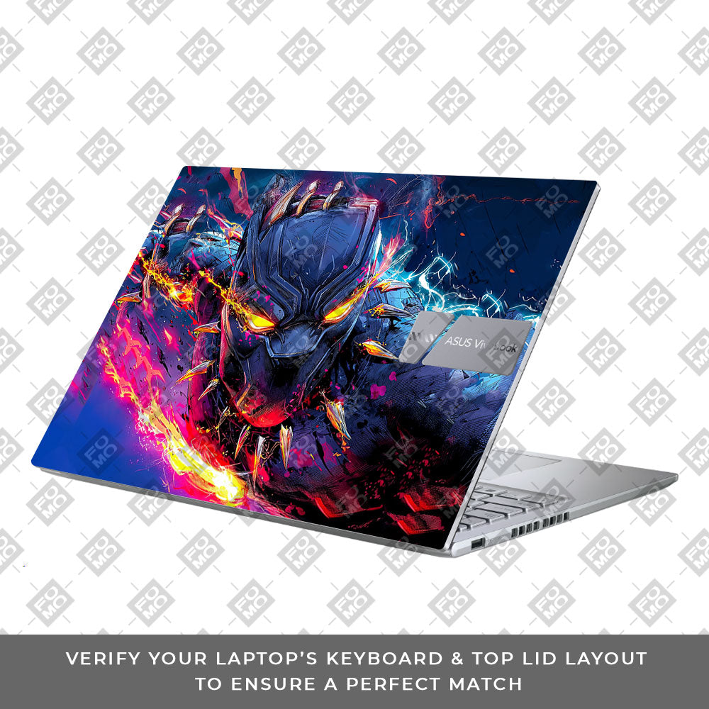 Vibranium Fury Wakandan Charge Asus Vivobook X1605ZA Laptop Skin