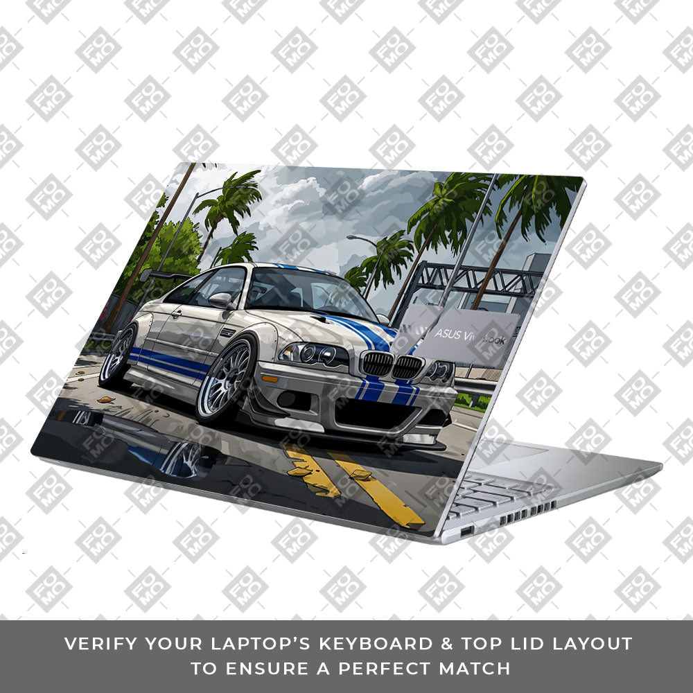 Street Icon BMW E46 Drift Legend Asus Vivobook X1605ZA Laptop Skin