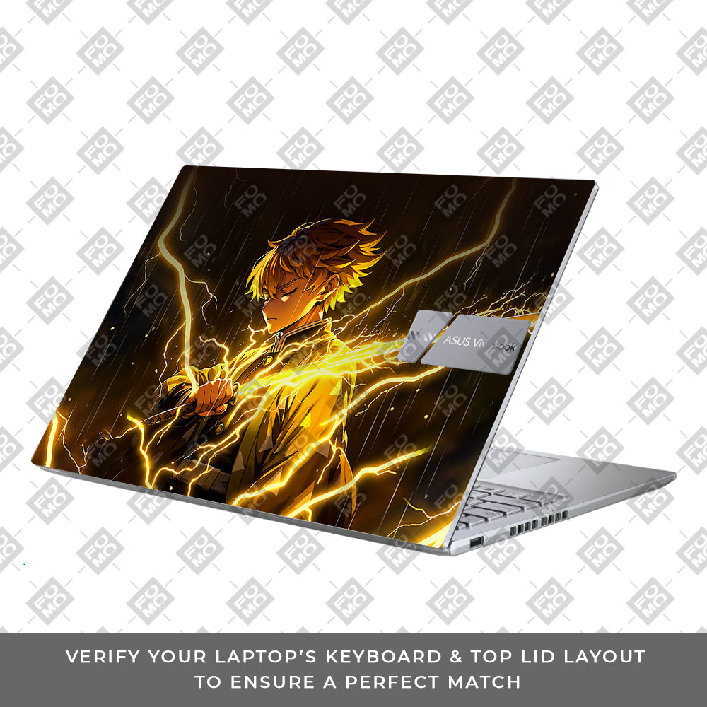 Thunder Soul Lightning Zenitsu Asus Vivobook 16 X1605V 3D Laptop Skin