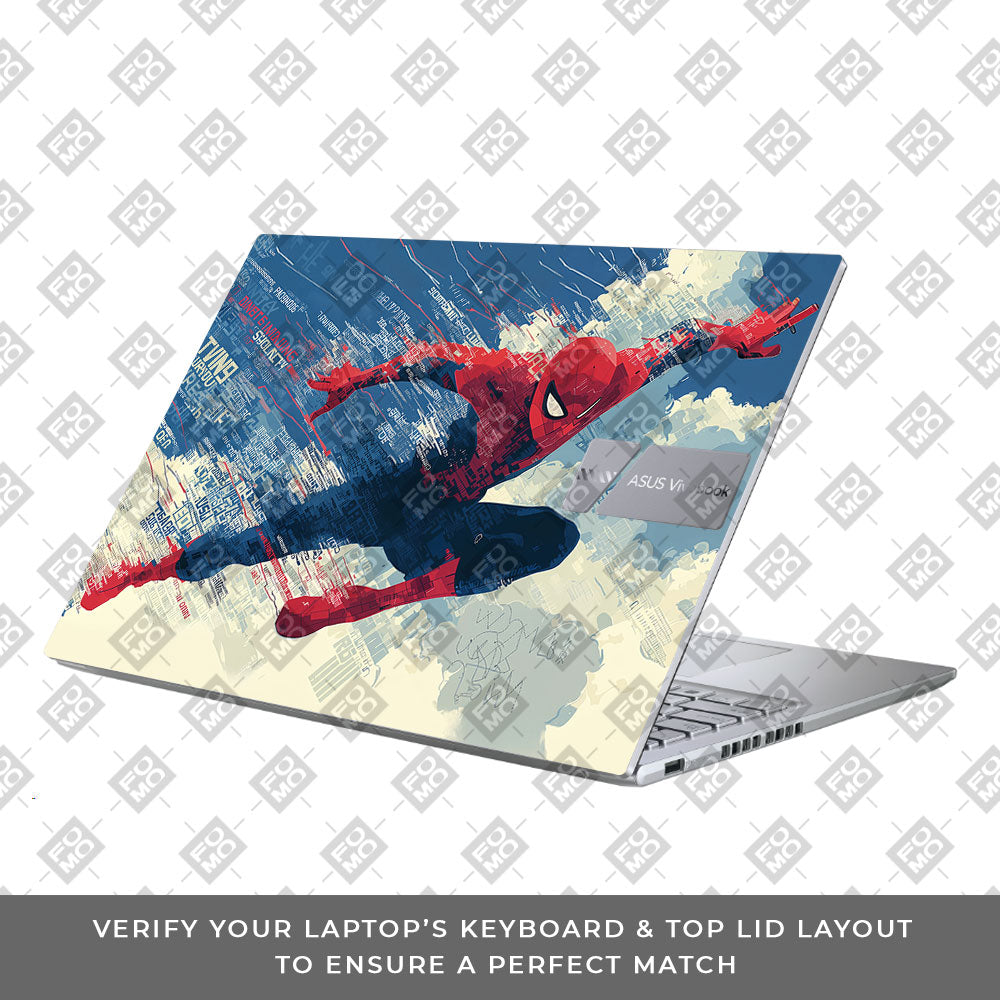 Spiderman Velocity Asus Vivobook X1605ZA Laptop Skin