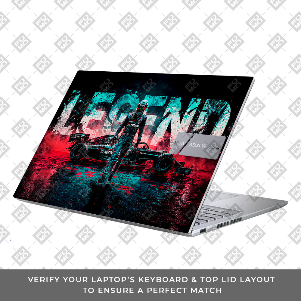 F1 Legend Racer Asus Vivobook X1605ZA Laptop Skin