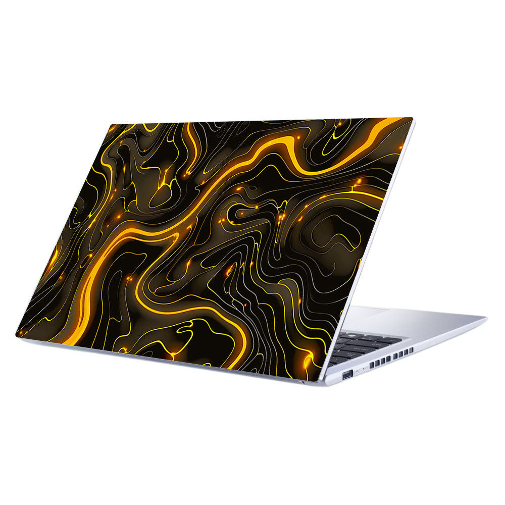 Golden Lava Waves Asus Vivobook 15 X1502ZA Laptop Skin