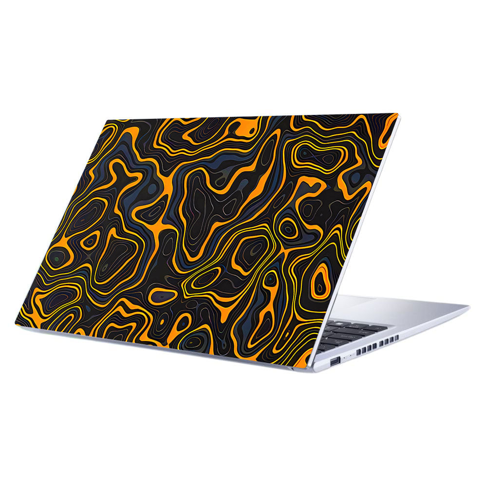 Amber Topographic Waves Asus Vivobook 15 X1502ZA Laptop Skin