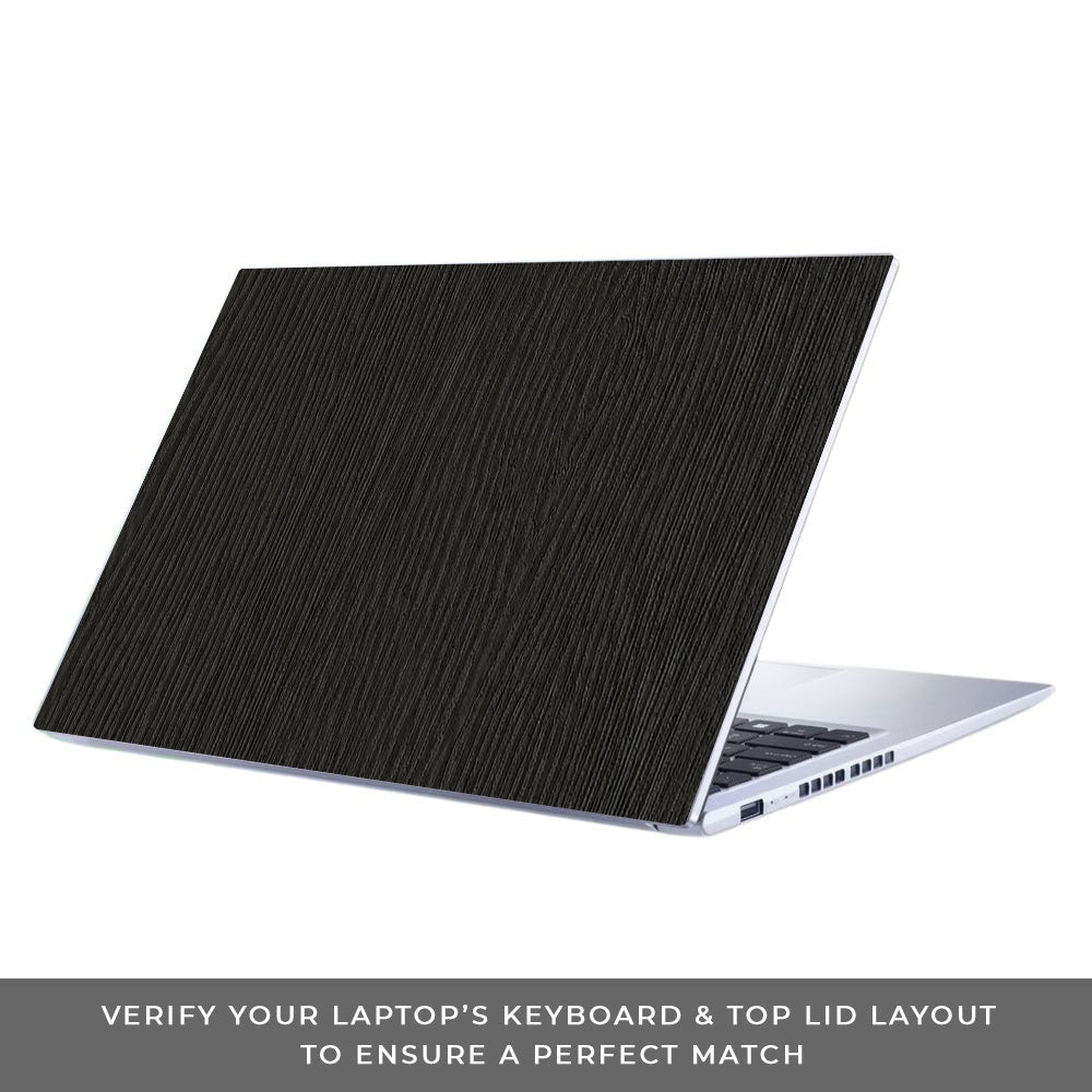 Textured Black Wood Asus Vivobook 15 X1502ZA Laptop Skin