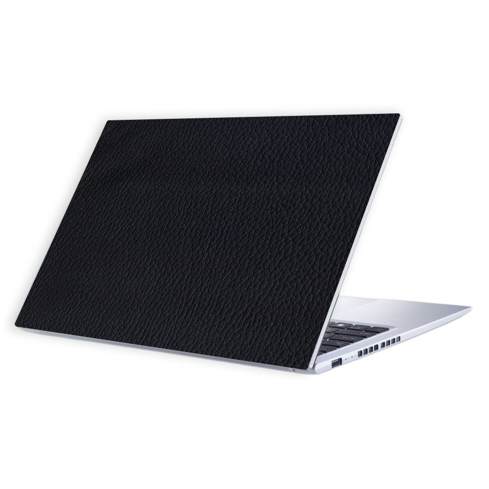 Textured Black Leather Asus Vivobook 15 X1502ZA Laptop Skin