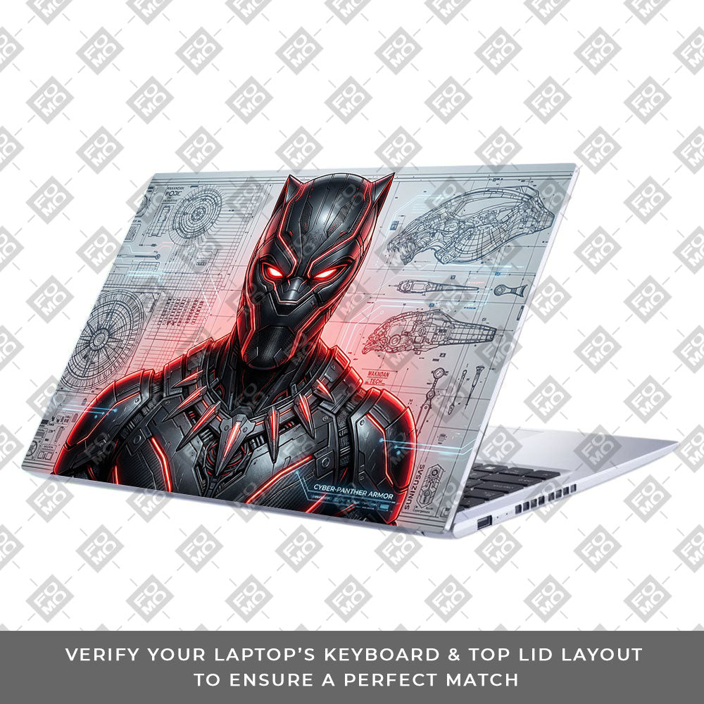 Futuristic Black Panther Asus Vivobook 15 X1502ZA 3D Laptop Skin