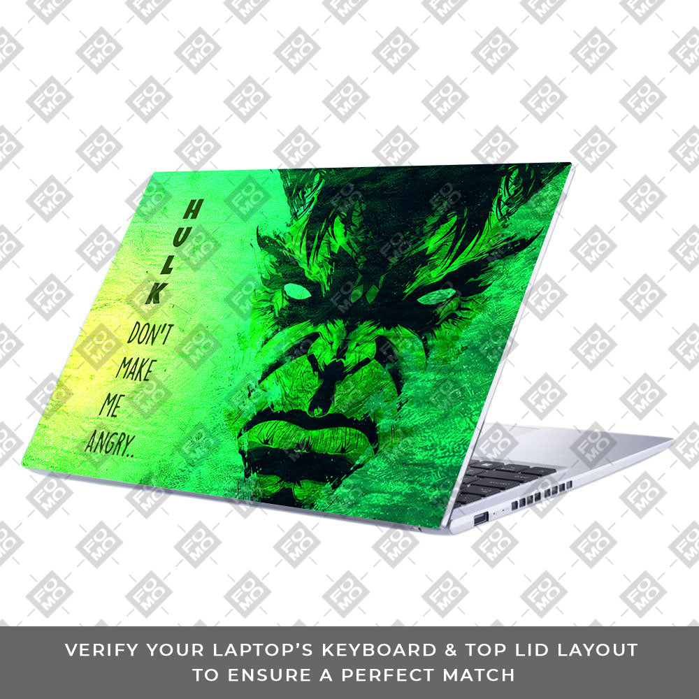 Hulk Don't Make Me Angry Asus Vivobook 15 X1502ZA Laptop Skin