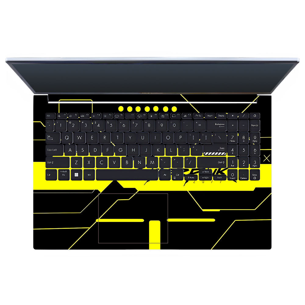 Cyberpunk Yellowline Grid Asus Vivobook 15 X1502ZA Laptop Skin