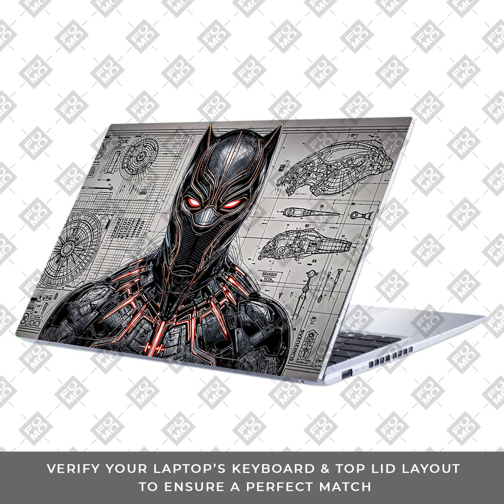 Black Panther Vibranium Tech Asus Vivobook 15 X1502VA 3D Laptop Skin