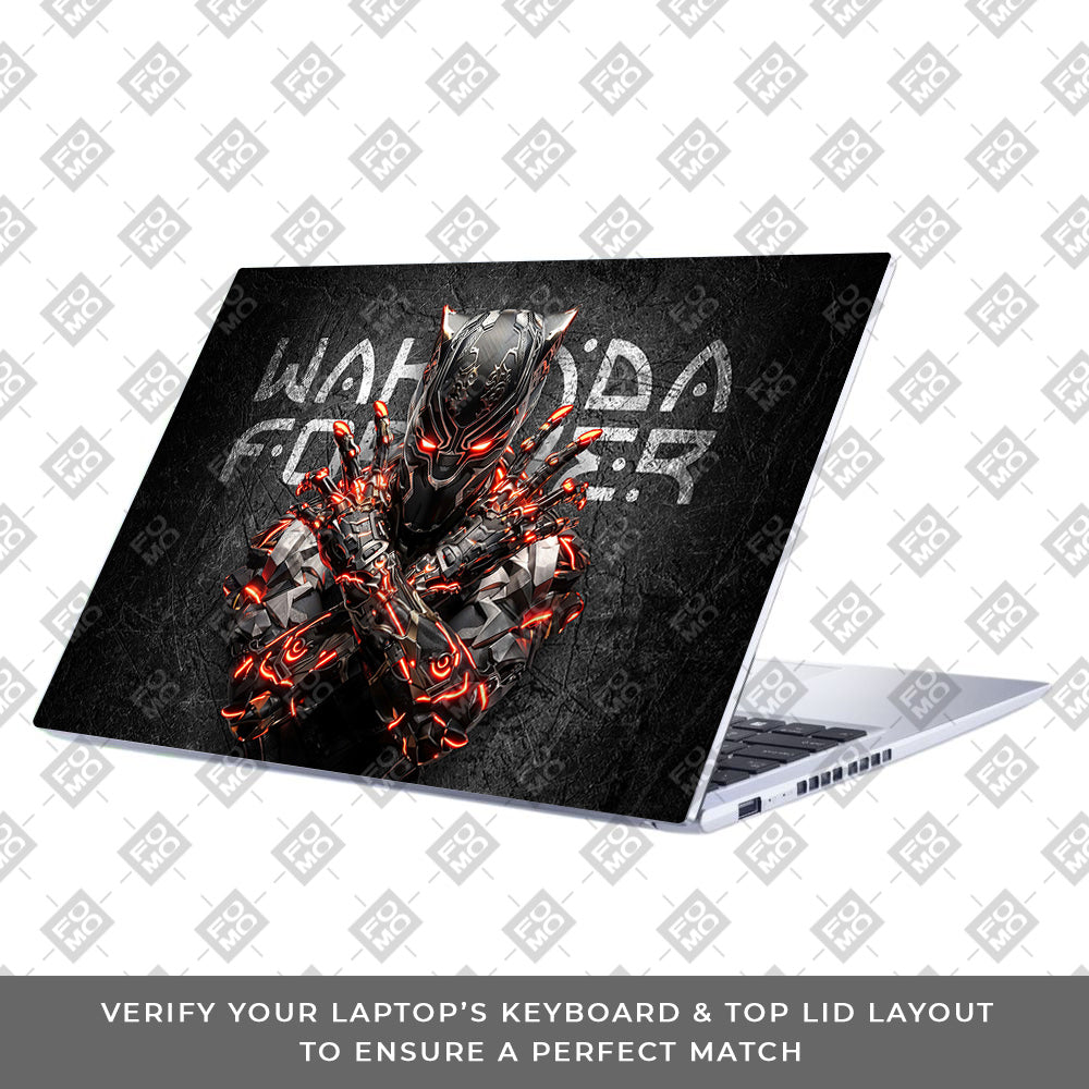 Black Panther Glowing Fury Asus Vivobook 15 X1502ZA Laptop Skin