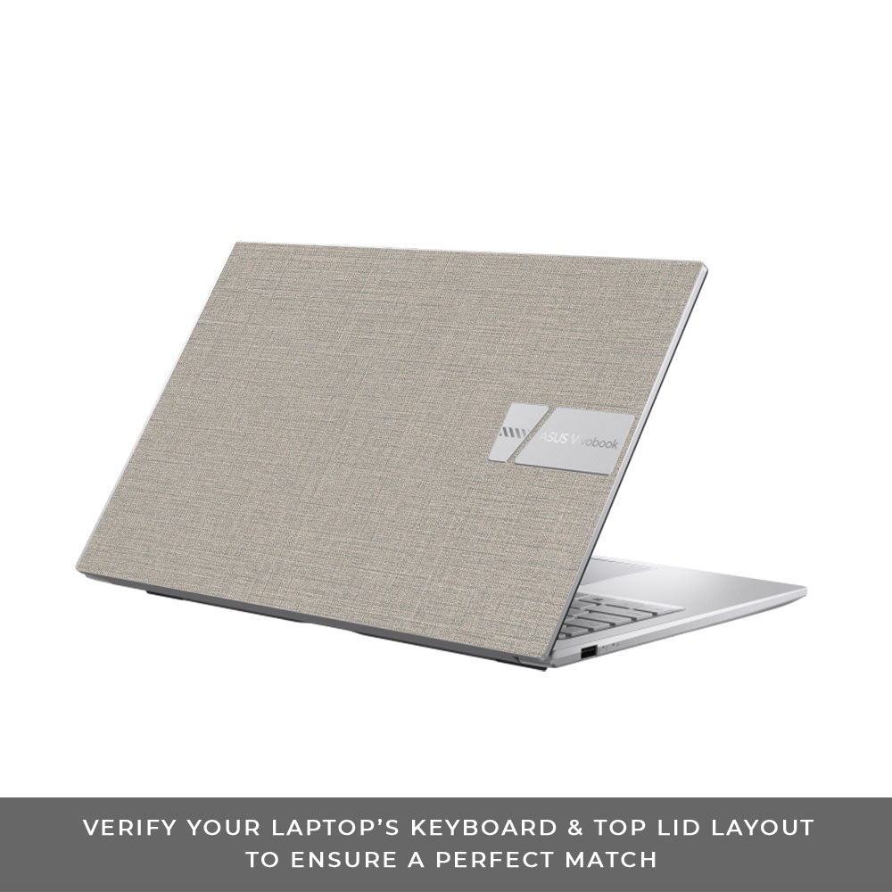 Textured Fabric Grey Asus Vivobook 15 X1504ZA Laptop Skin