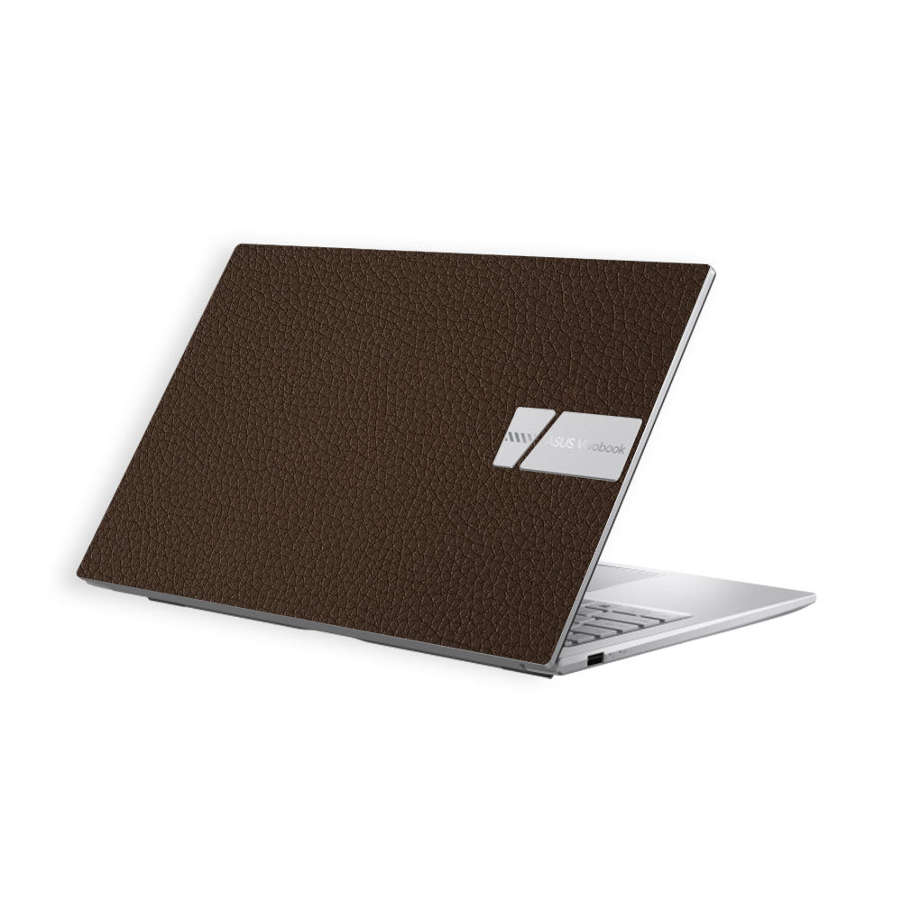 Textured Brown Leather Asus Vivobook 15 X1504ZA Laptop Skin