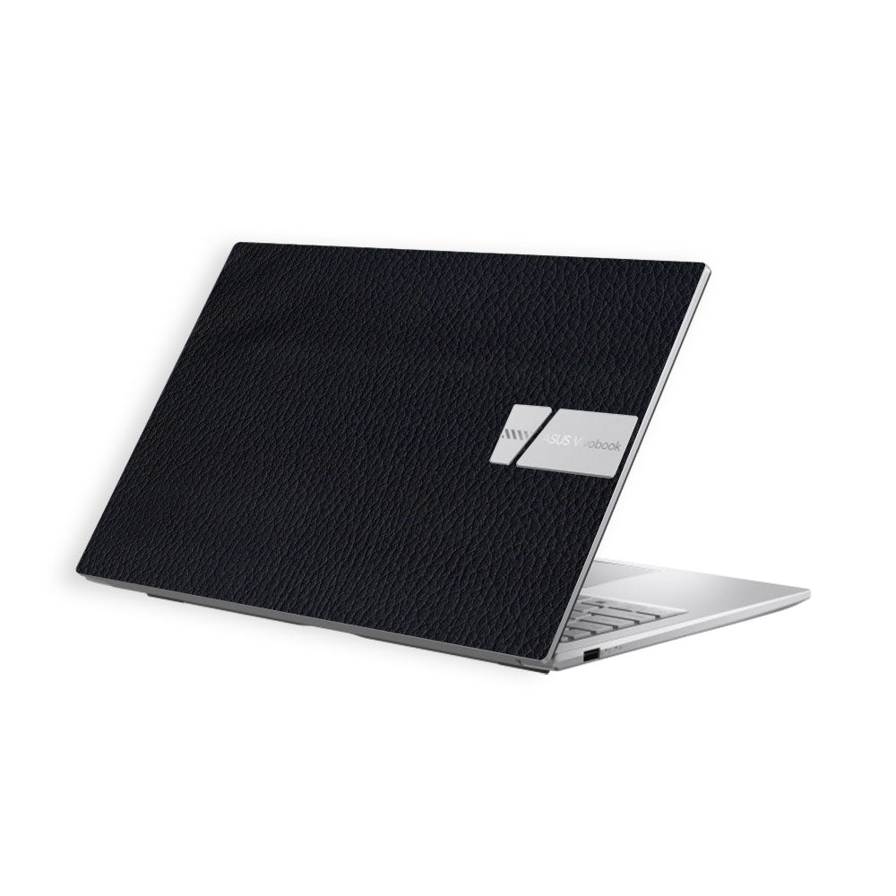 Textured Black Leather Asus Vivobook 15 X1504ZA Laptop Skin