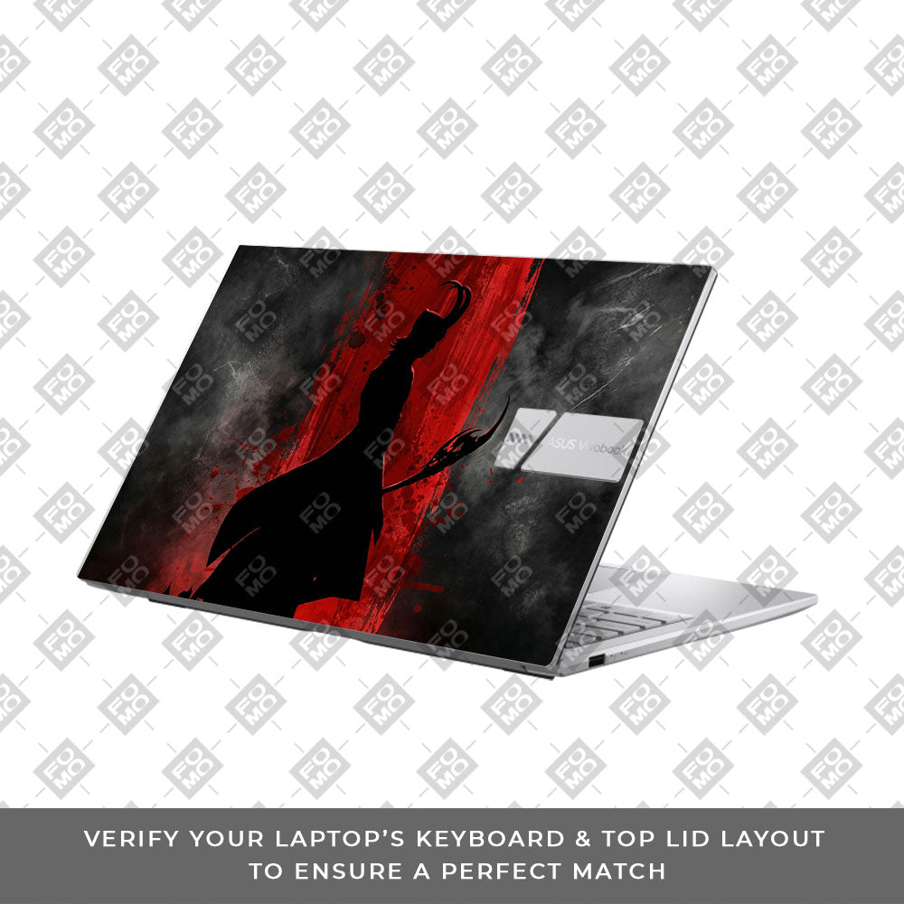Loki Silhouette Red Strike Asus Vivobook 15 X1504ZA Laptop Skin