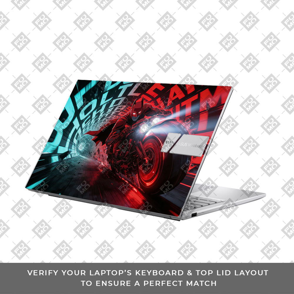 Batman's Cyber Pursuit Asus Vivobook 15 X1504ZA 3D Laptop Skin