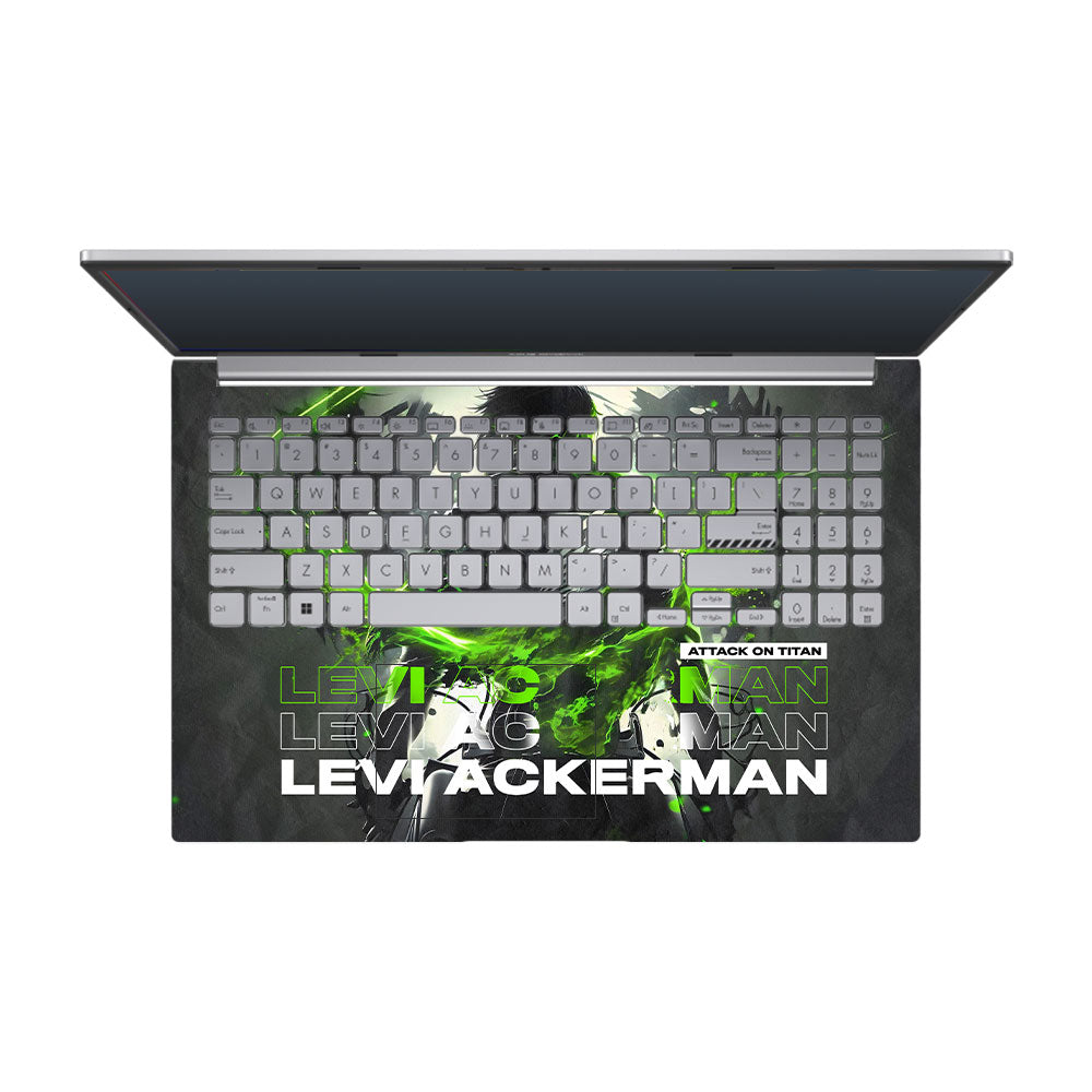 Levi Ackerman Neon Fury Asus Vivobook 15 X1504ZA Laptop Skin