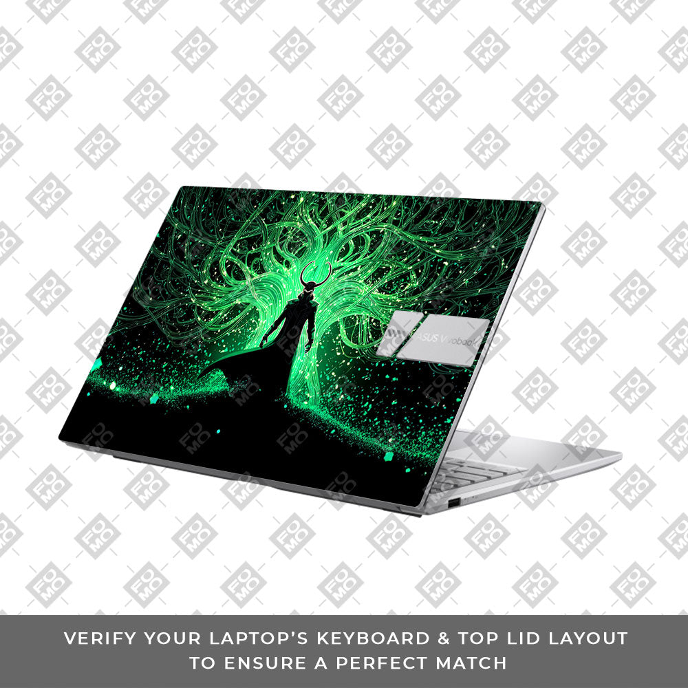 Loki God of Mischief Neon Asus Vivobook 15 X1504ZA Laptop Skin