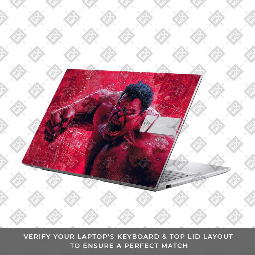 Gamma Rage Red Hulk Asus Vivobook 15 X1504ZA Laptop Skin