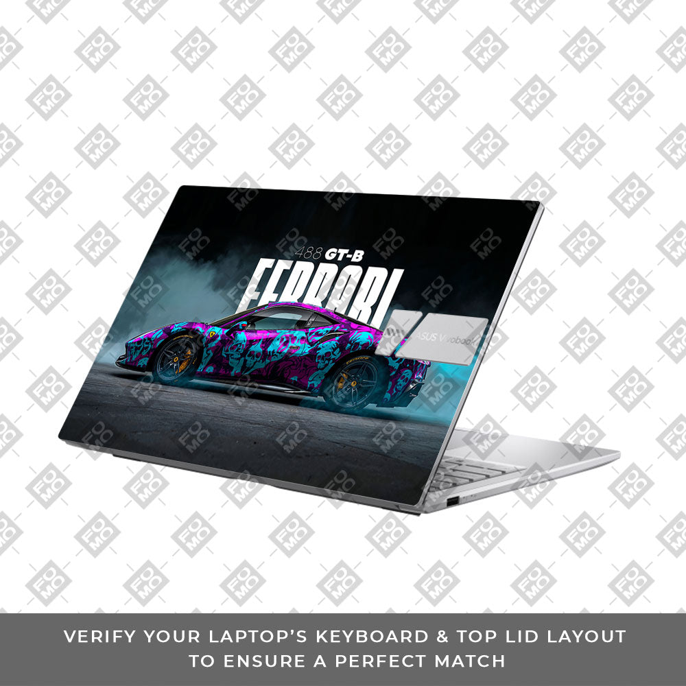 Psycho Drive Ferrari 488 Asus Vivobook 15 X1504ZA Laptop Skin