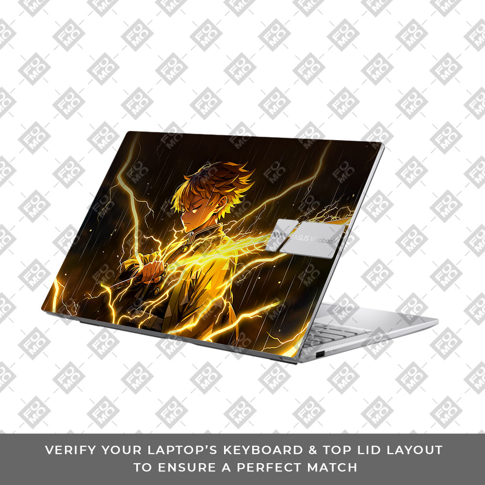 Thunder Soul Lightning Zenitsu Asus Vivobook 15 X1504ZA 3D Laptop Skin