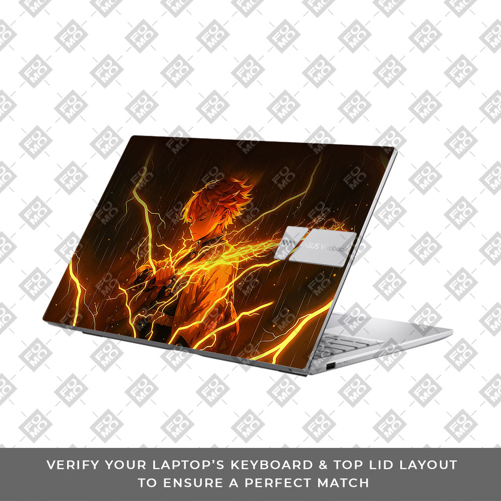 Thunder Soul Lightning Zenitsu Asus Vivobook 15 X1504ZA Laptop Skin