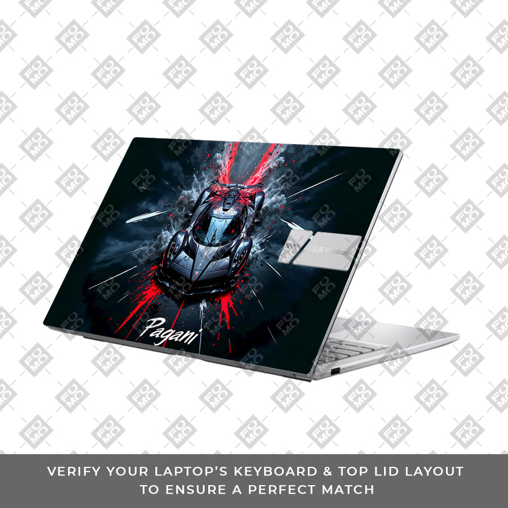 Pagani Midnight Impact Asus Vivobook 15 X1504ZA Laptop Skin