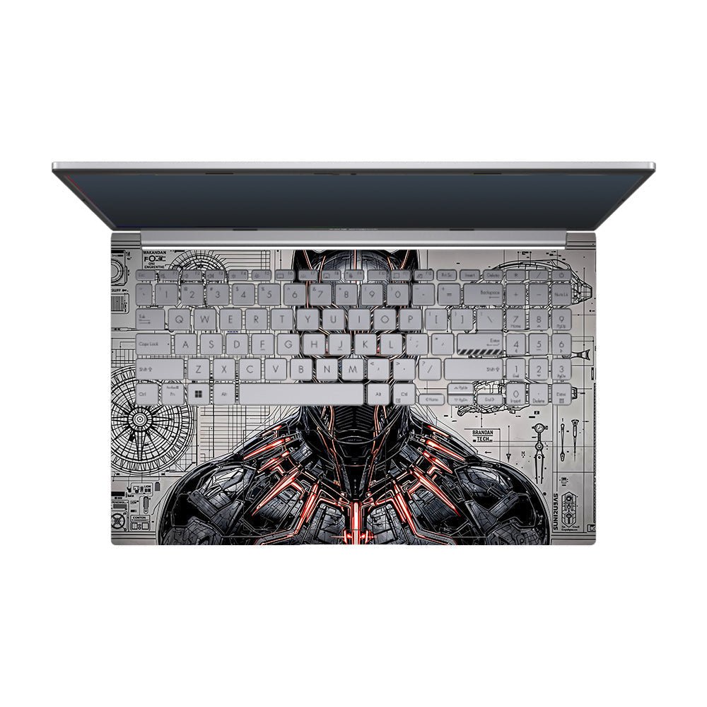 Black Panther Vibranium Tech Asus Vivobook 15 X1504ZA 3D Laptop Skin
