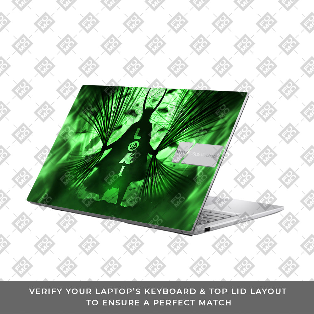 Loki's Green Aura Asus Vivobook 15 X1504ZA Laptop Skin