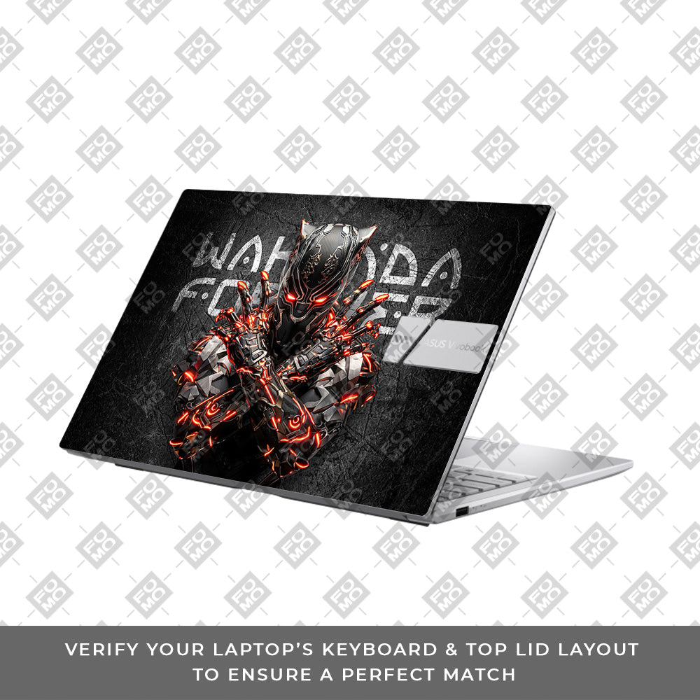 Black Panther Glowing Fury Asus Vivobook 15 X1504ZA Laptop Skin