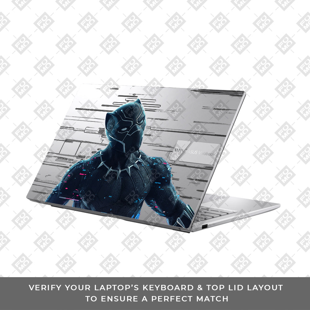 Transparent Glitchborne Panther Asus Vivobook 15 X1504ZA Laptop Skin