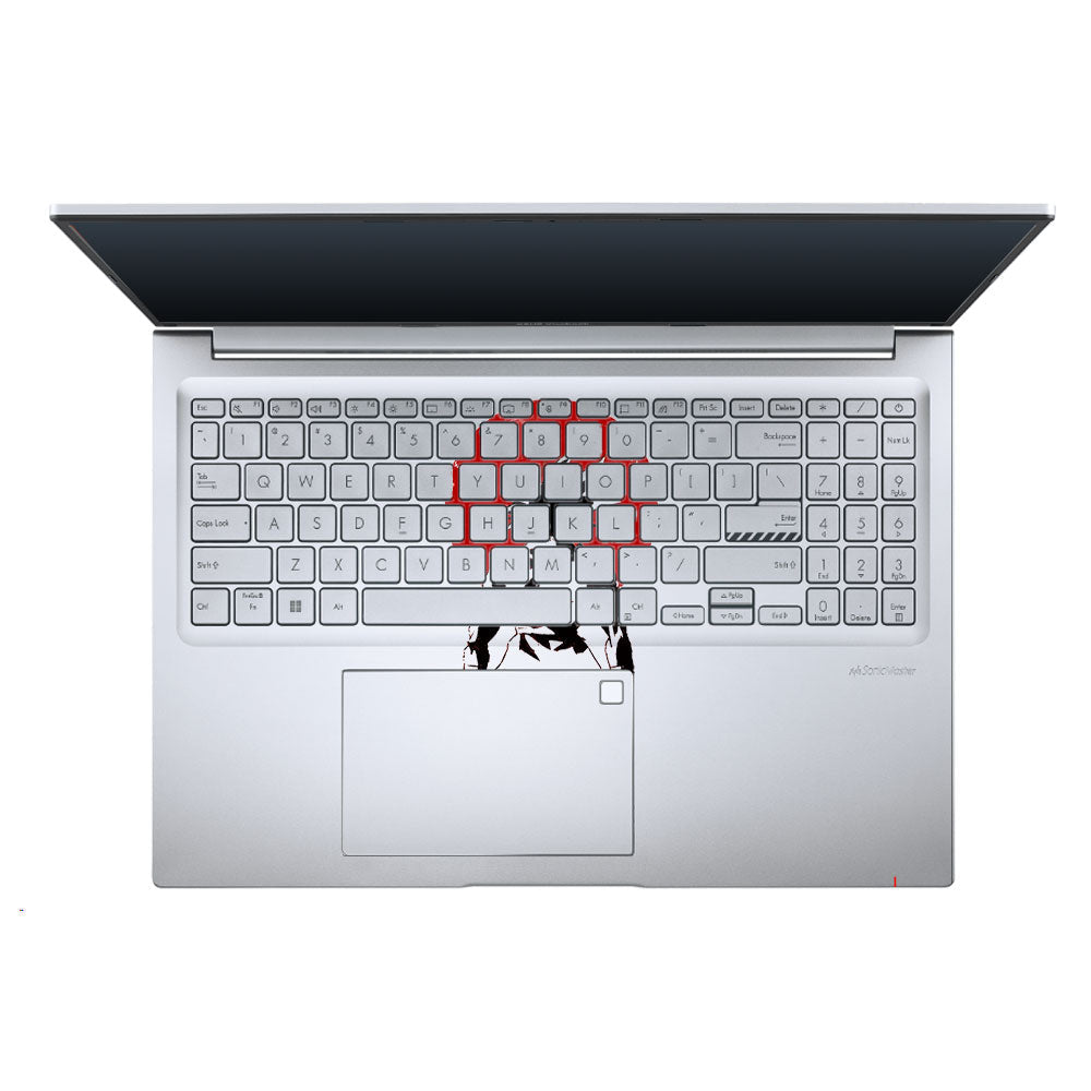 Transparent Sunset Samurai Asus Vivobook X1605ZA Laptop Skin