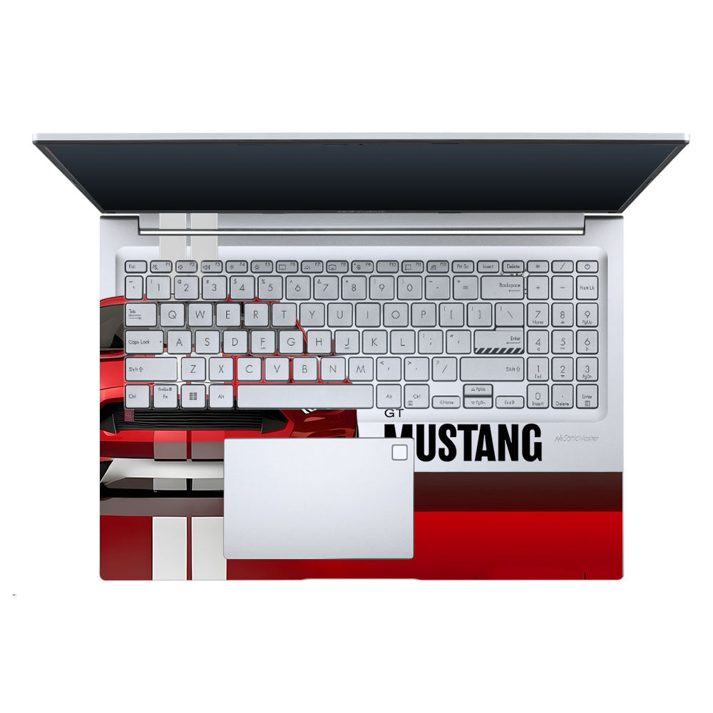 Transparent Mustang Power Asus Vivobook X1605ZA Laptop Skin