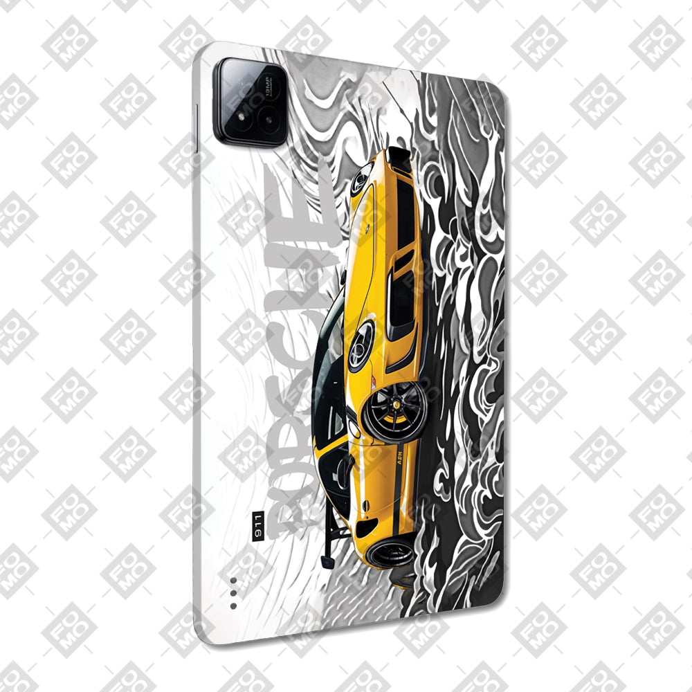 Xiaomi Pad 7 Porsche 911 Yellow Blaze Cars & Bikes Tablet Skins