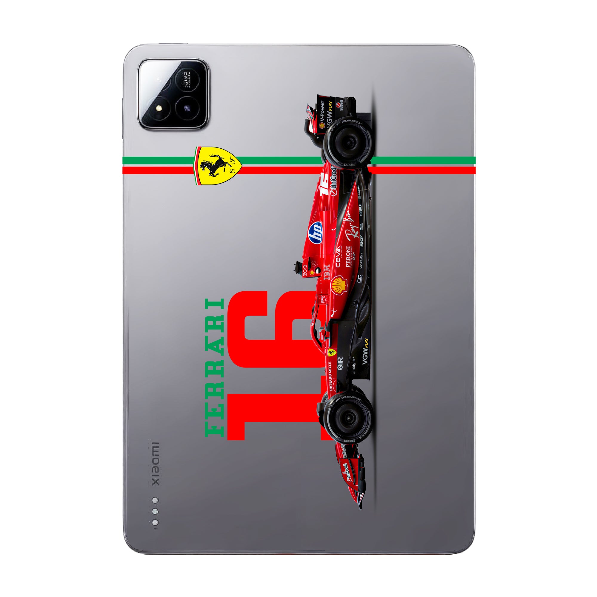 Xiaomi Pad 7 Transparent Ferrari Flame Tablet Skin