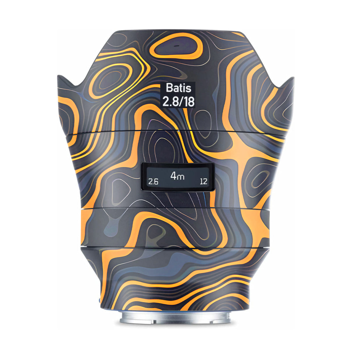 Amber Topographic Waves Zeiss Batis 18mm F/2.8 Sony E Camera Lens Skin