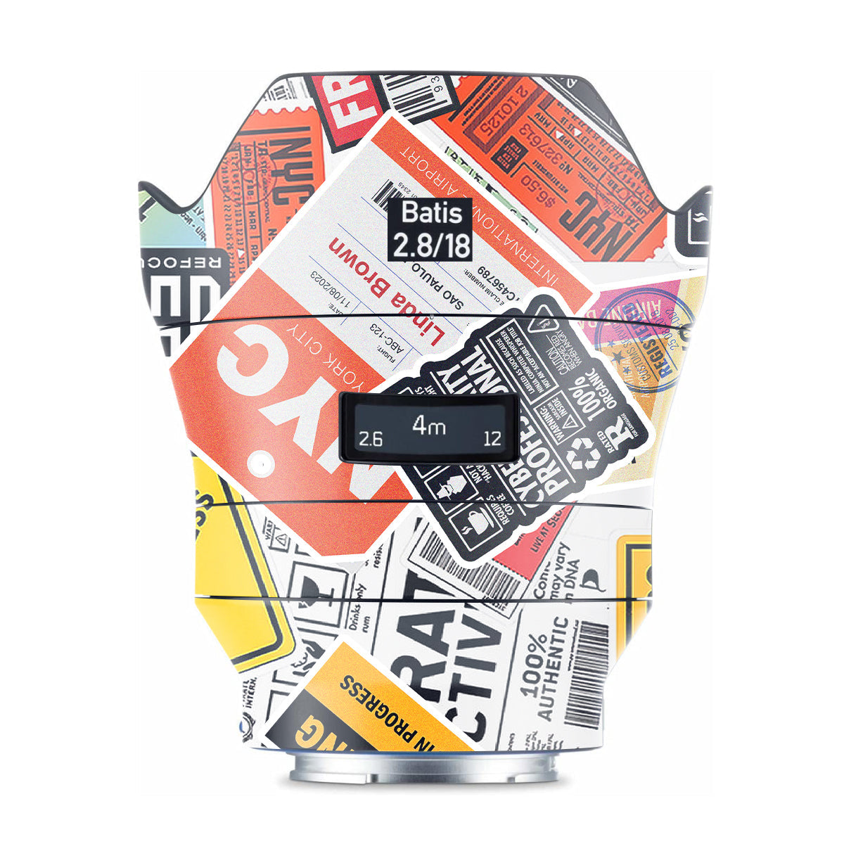 Tech Aesthetic Sticker Collage Zeiss Batis 18mm F/2.8 Sony E Camera Lens Skin