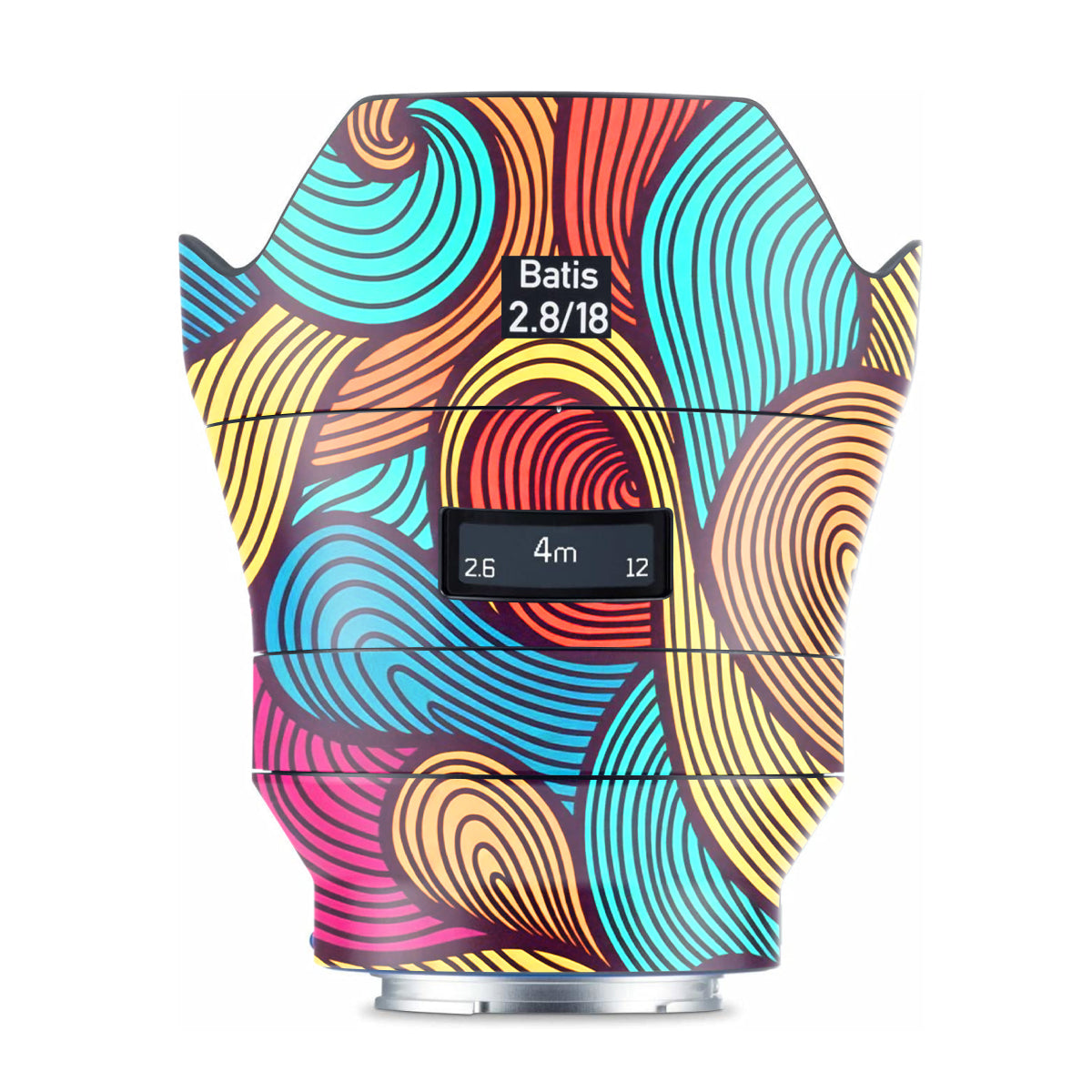 Retro Colorful Doodle Art Pattern Zeiss Batis 18mm F/2.8 Sony E Camera Lens Skin