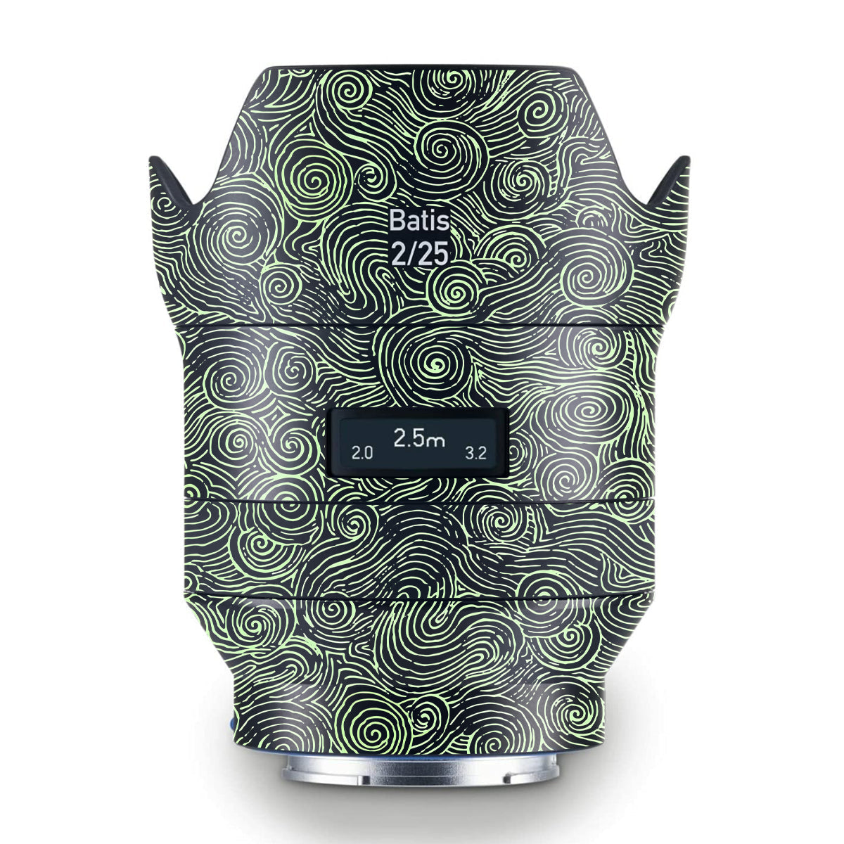 Green Spirals Zeiss Batis 25mm F/2 E-mount Camera Lens Skin