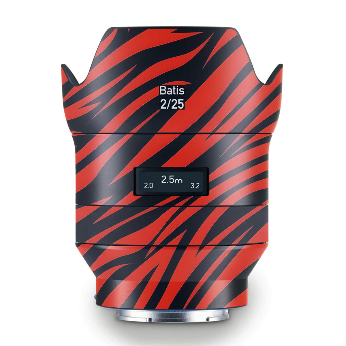 Red and Black Stripes Zeiss Batis 25mm F/2 E-mount Camera Lens Skin