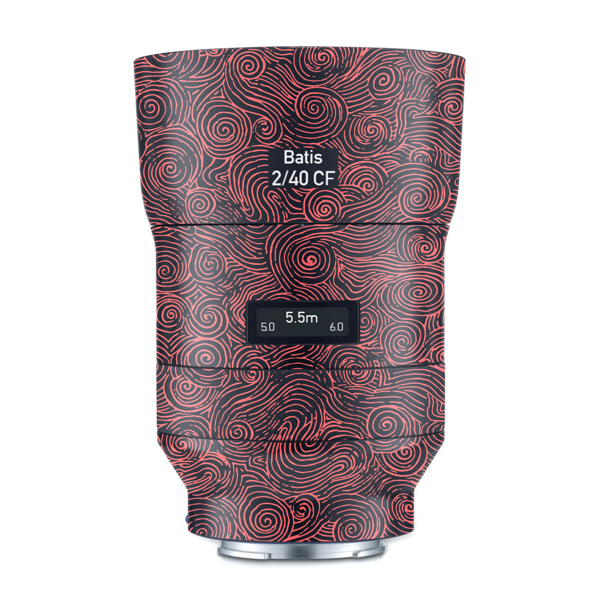 Red Spirals Zeiss Batis 40mm F/2 CF E-mount Camera Lens Skin