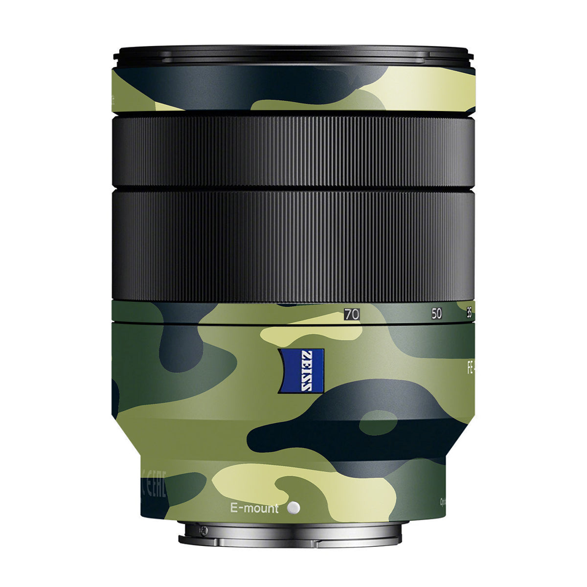 Forest Green Camo Zeiss Vario-Tessar FE 24-70mm F/4 ZA OSS Sony E Camera Lens Skin