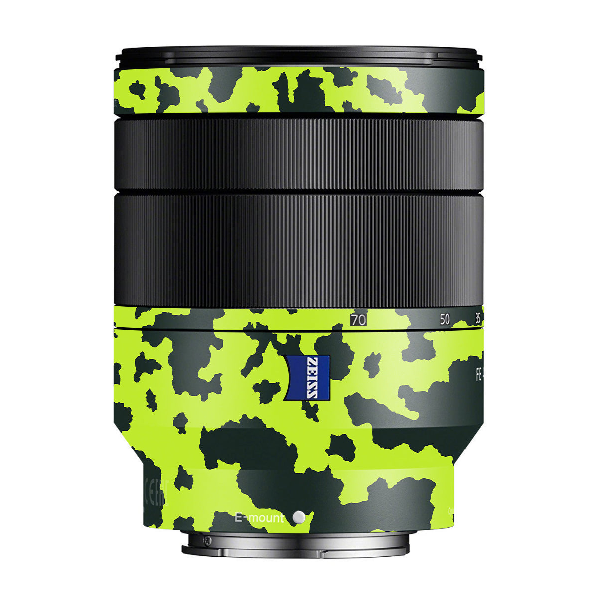 Neon Green Splatter Zeiss Vario-Tessar FE 24-70mm F/4 ZA OSS Sony E Camera Lens Skin
