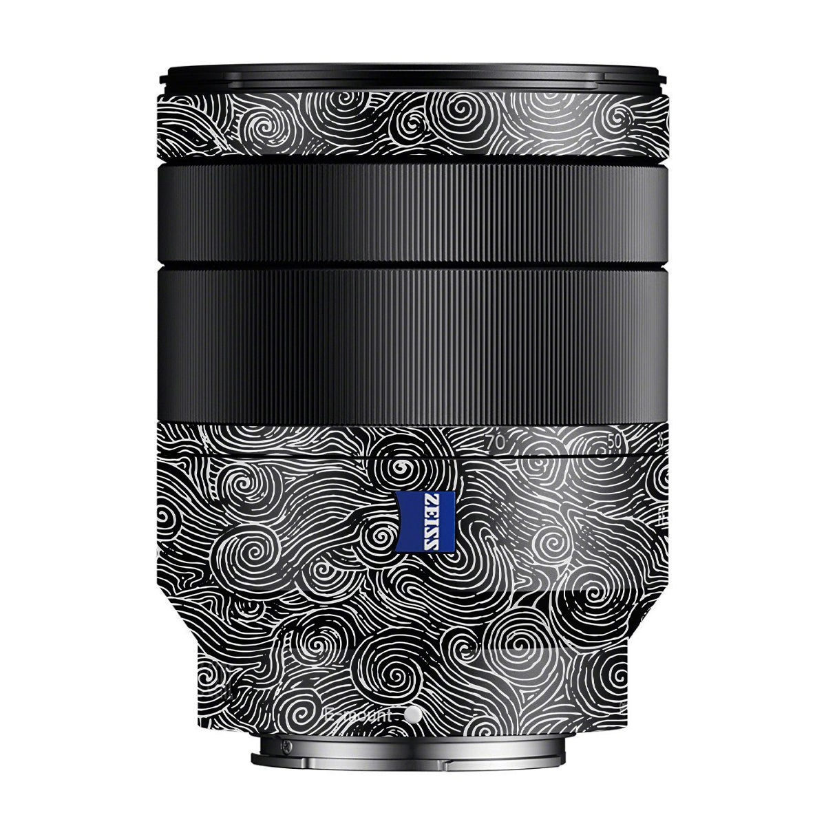 White Spirals Zeiss Vario-Tessar FE 24-70mm F/4 ZA OSS Sony E Camera Lens Skin