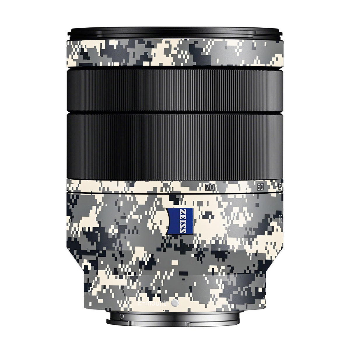 Grey Black Pixel Zeiss Vario-Tessar FE 24-70mm F/4 ZA OSS Sony E Camera Lens Skin