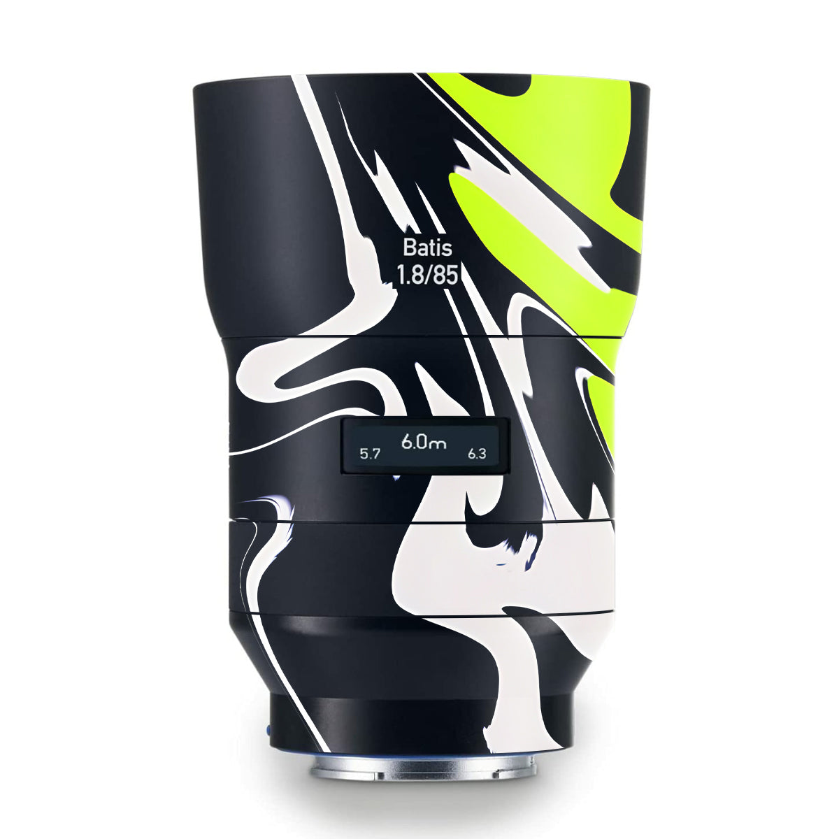 Neon Green and Black Pattern Zeiss Batis 85mm F/1.8 Camera Lens Skin