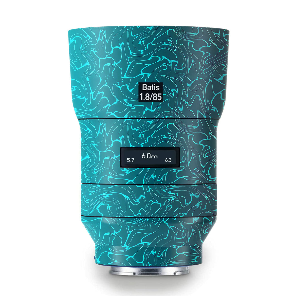 Cyan Blue to Black Gradient Zeiss Batis 85mm F/1.8 Camera Lens Skin