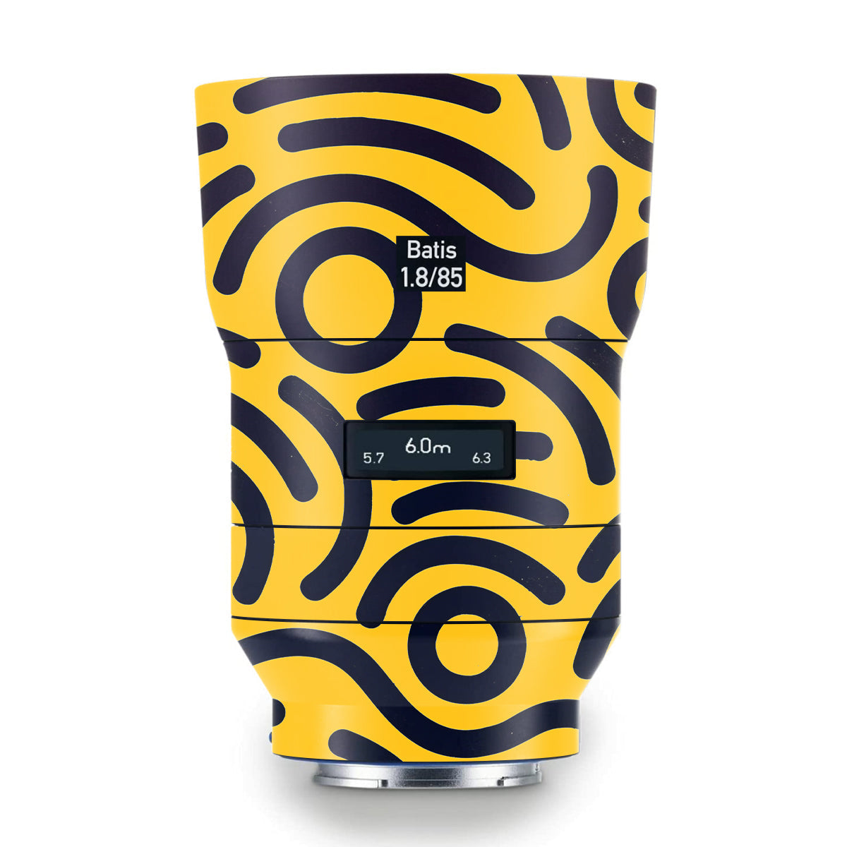 Minimal Yellow Wave Zeiss Batis 85mm F/1.8 Camera Lens Skin