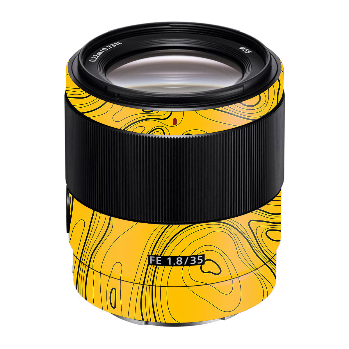 Topographic Map Pattern Sony FE 35mm F/1.8 Camera Lens Skin